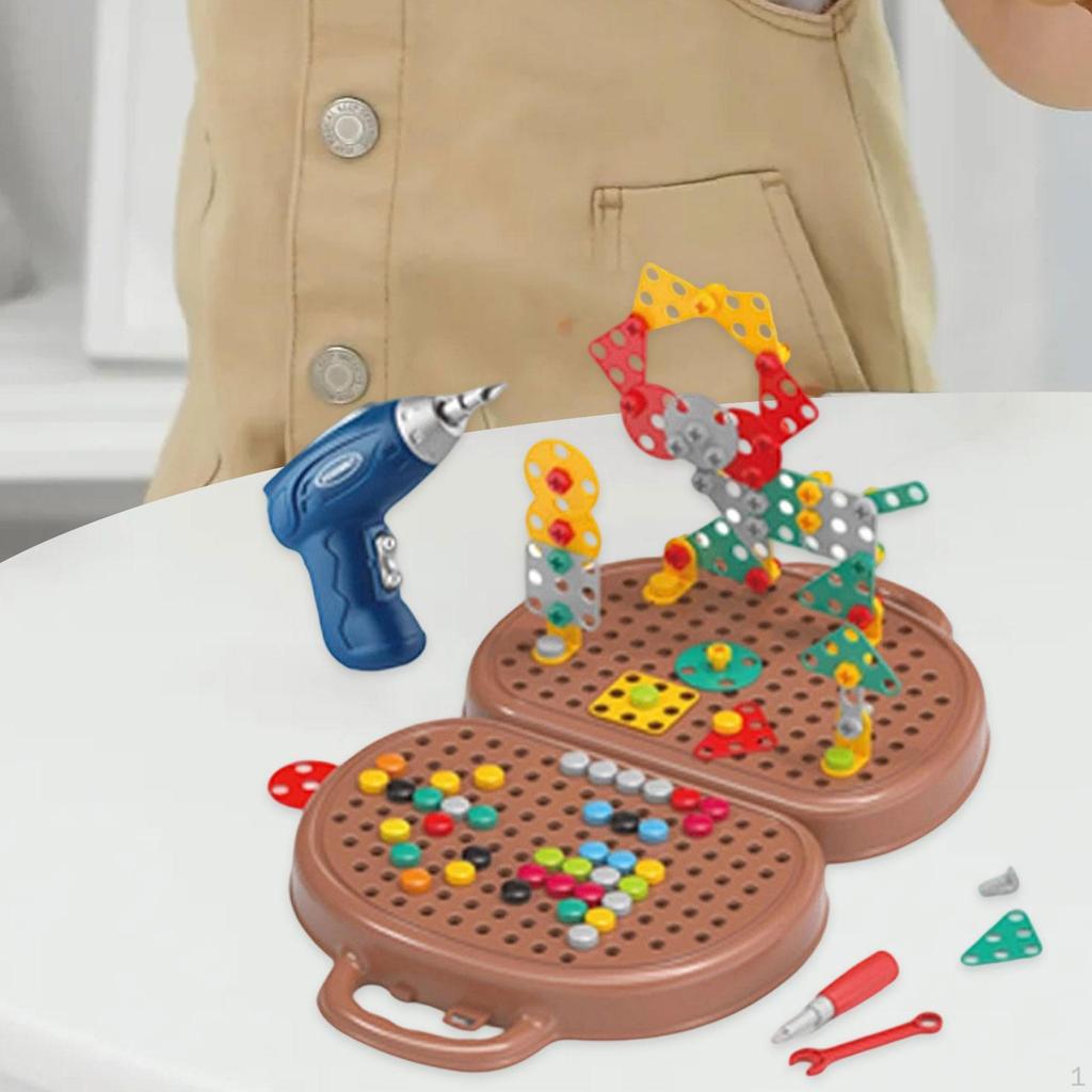 Игровые инструменты Креативный ящик для инструментов Инженерные игрушки Сделай сам Конструктор-пазл Игрушка Набор винтов для возраста
