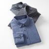 100%Cotton Men Plaid Shirts Comfortable Autumn Long Sleeve Business Office Casual Male Tops Flannel