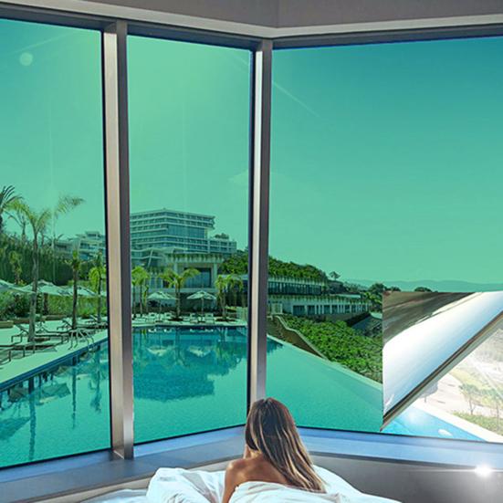 Односторонняя оконная пленка, солнцезащитная, неклейкая, взрывозащищенная, невыцветающая изоляционная пленка для дома