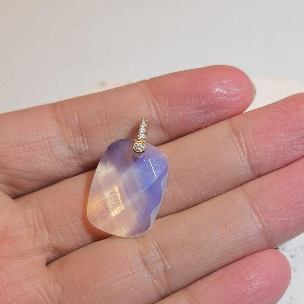 1pc Natural Stone Square Charms Pendant Amethyst Tiger Eye Crystal Pendant for Jewelry Making Earrings DIY Accessories