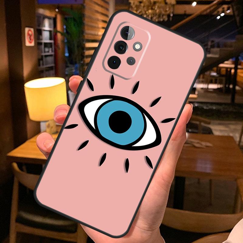 Чехол с мультяшным рисунком и большими глазами для Samsung Galaxy A36 A56 A26 A16 A06 A53 A33 A13 A12 A32 A52 A55 A35 A15 A54 A34 A14