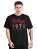 Vintage 1978 Letter Print T Shirt Men Casual Birthday Gift Tops Summer Tee Unisex Cotton T-shir