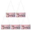 5 Set Wooden Letter Plaque Door Wall Decor Front Porch Shop Holiday Decoration Hanging Pendant
