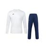 Solid Color Slim Fit Sports Crew Neck T-Shirt And Mid Rise Long Pants Casual Sports Set Men Sets 22600307-100+21500737-408