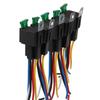 5 Pin SPST Automotive Electrical Relays 30A with Wires Car Fuse Blade Fuse Relay Switch Harness Set Car Accessories 5pcs/set