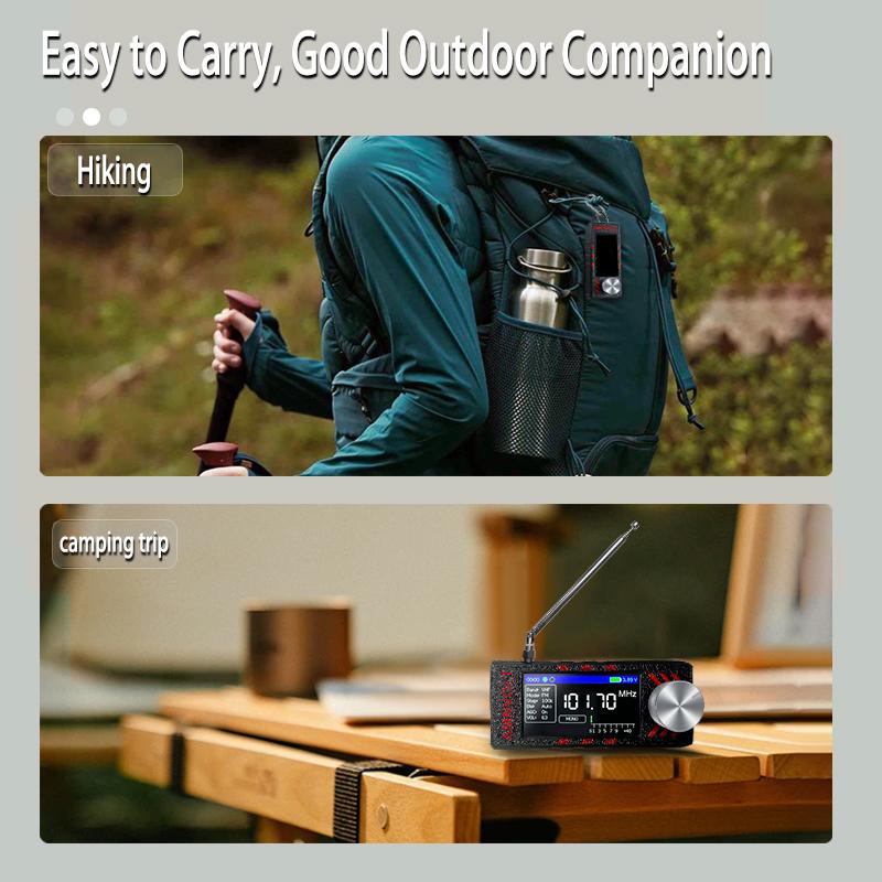 0,5-108 МГц SI4732 Вседиапазонный радиоприемник LSB USB AM FM Радио 1,9-дюймовый IPS экран ESP-32-S3 Карманное мини-радио КВ СВ ДВ УКВ Радио