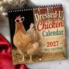 Humorous Animal Themed Calendar Chicks 2027 Wall Calendar, Funny Dressed Up Chicken 12-Month Planner, Decorative Office Planner Cute Farm Hanging for