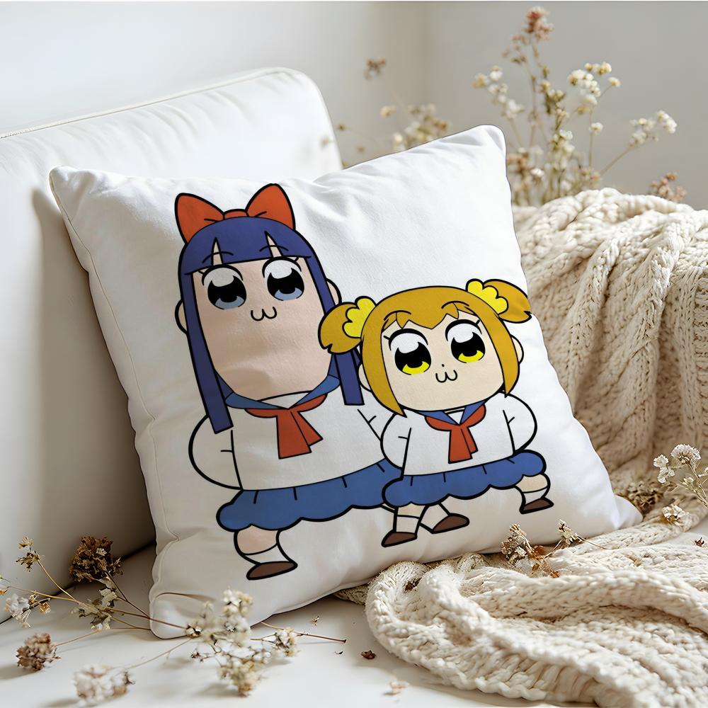 Cushion Cover Linen SkinFriendly Soft Decorative Case For Sofa Home Decor Cute Anime Pop Team Epic Pillow cover