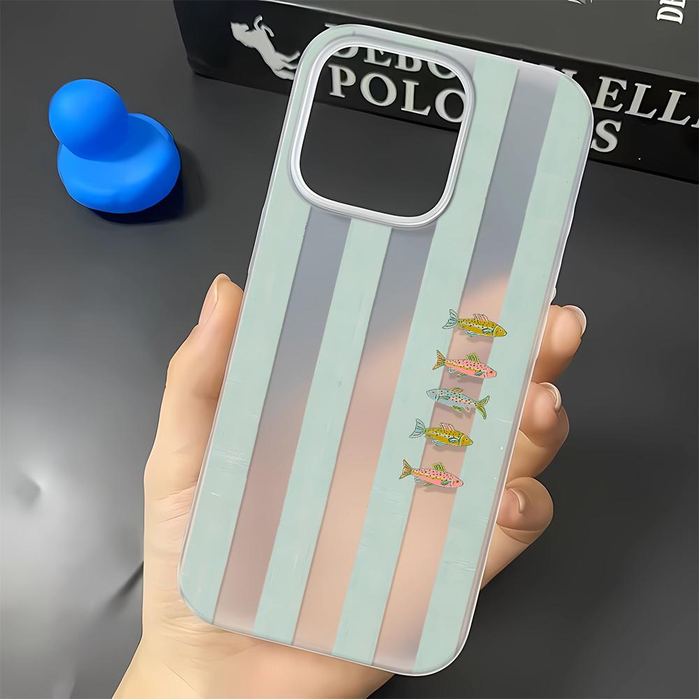 Чехол на весь экран с золотыми рыбками и акулами для IPhone 16 15 14 Pro 15 Plus 13 12 11 17 Pro Max Air 14 Plus Мягкий силиконовый чехол-оболочка