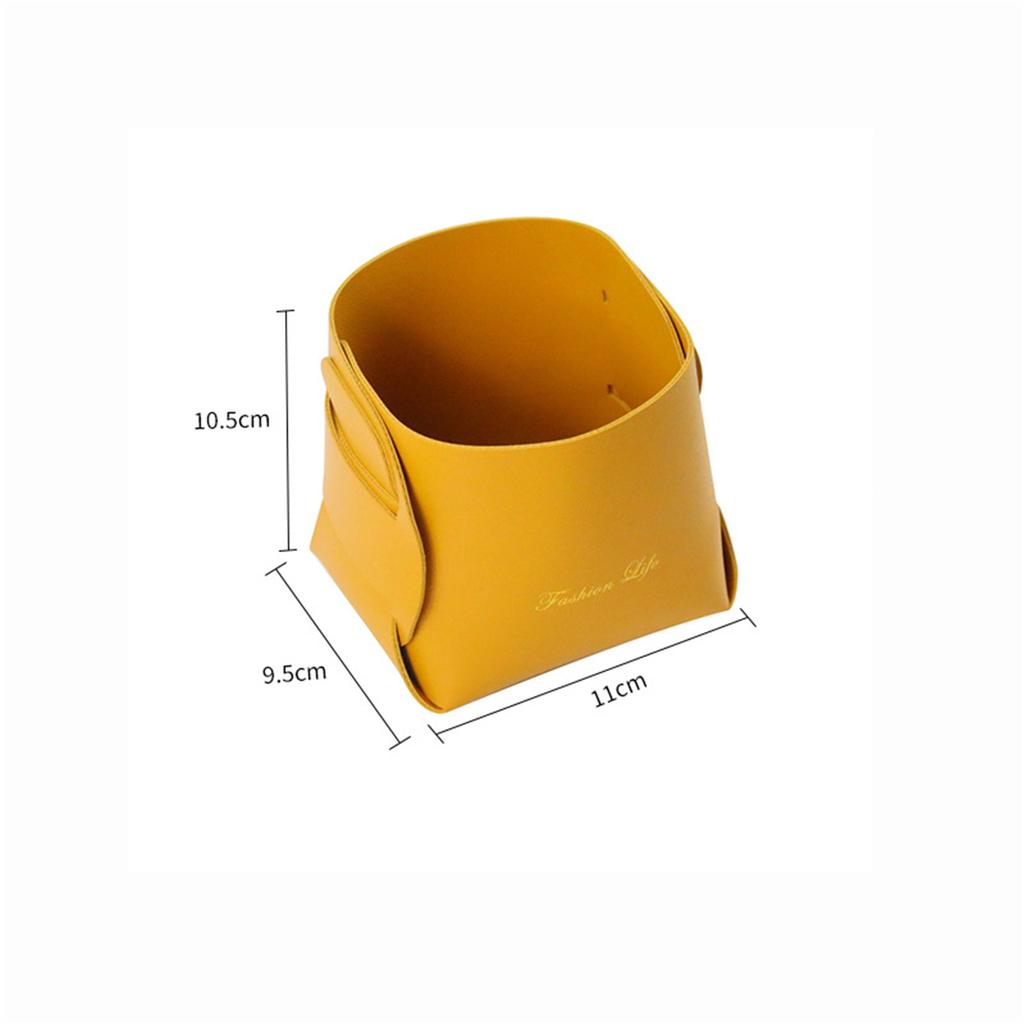 Складной держатель для ручек из искусственной кожи, креативный съемный ящик для хранения канцелярских принадлежностей для студентов, украшение рабочего стола, офисное ведро для хранения