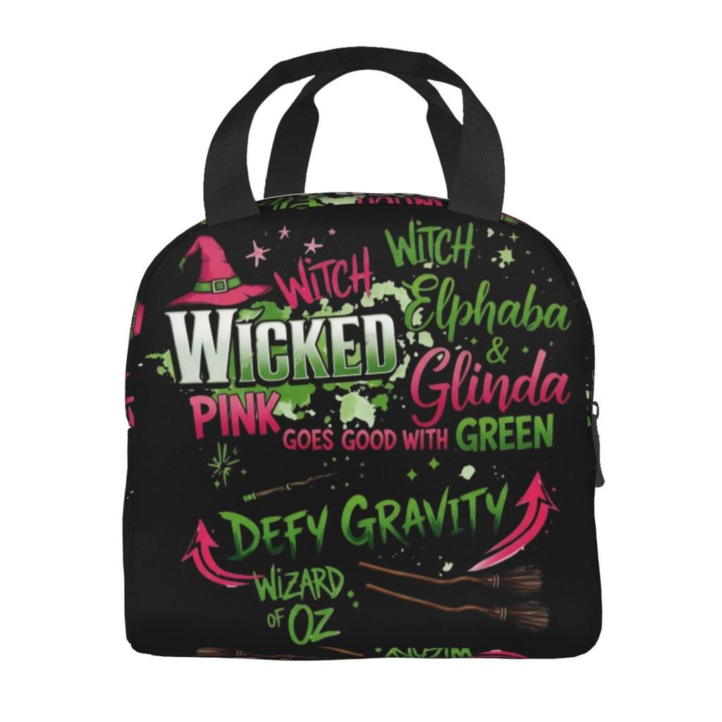 Aesthetic Wicked For Good Insulated Lunch Bag Food Container Portable Cooler Thermal Lunch Boxes For Picnic
