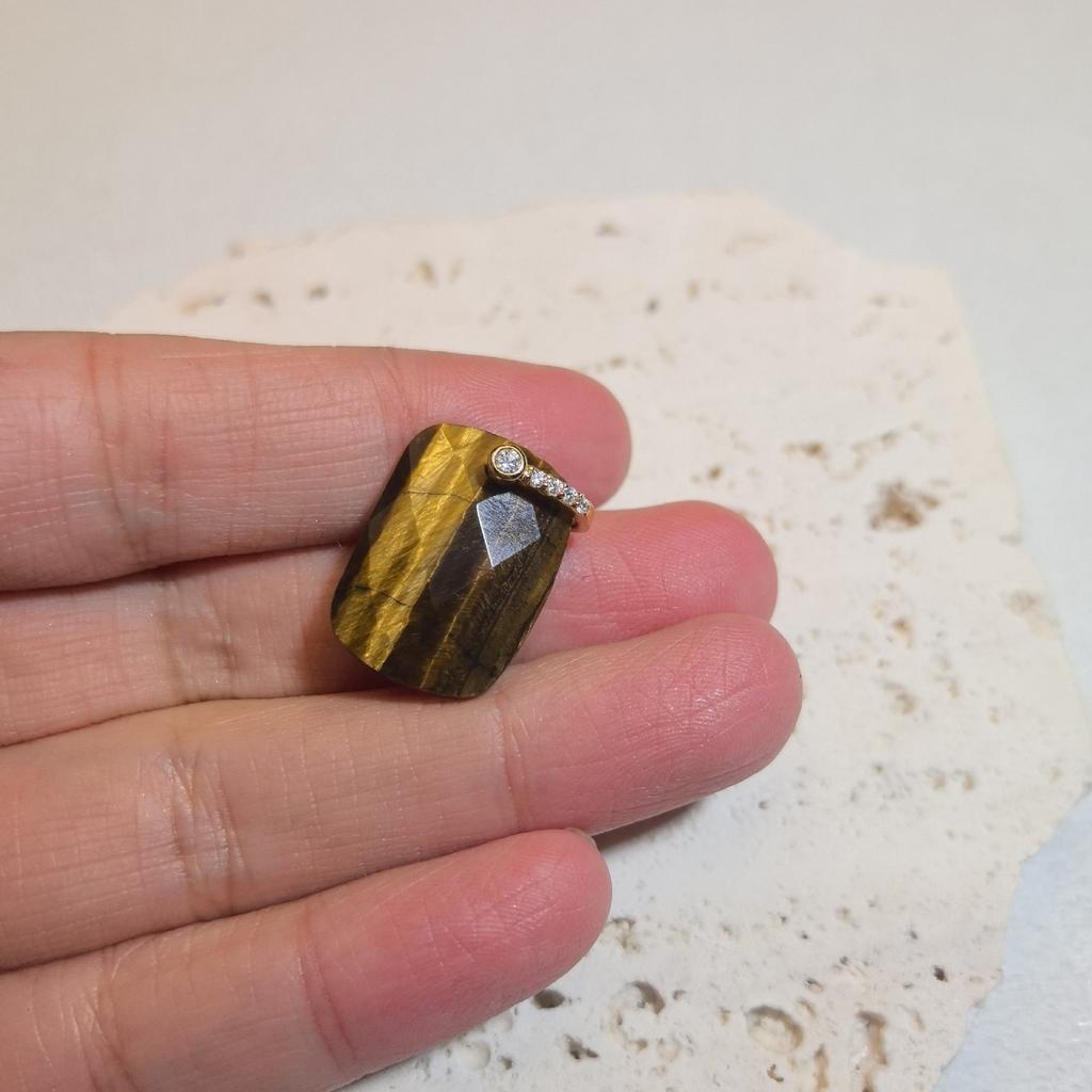 1pc Natural Stone Square Charms Pendant Amethyst Tiger Eye Crystal Pendant for Jewelry Making Earrings DIY Accessories