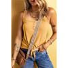 Women's Plus Size Vest Solid Color Button U-shaped Suspender Vest