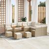 VidaXL 13-piece Garden Sofa Set Beige Poly Rattan, Rectangular Outdoor Lounge, Modular for Garden 3362571