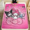1 шт. Фланелевое одеяло My Melody с розовым принтом, Высококачественное, Для всех сезонов, Декор для дома, Тепло и комфорт, Идеально подходит для рождественских подарков