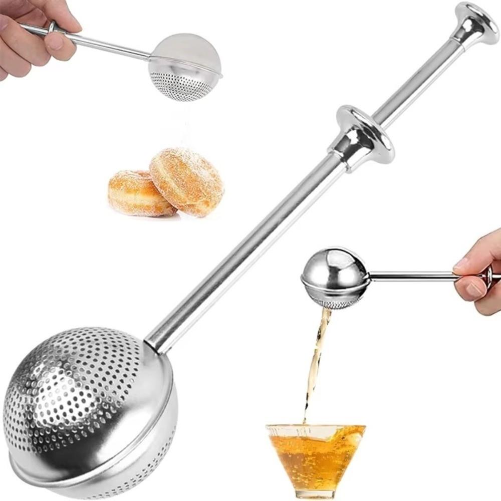 304 Stainless Steel Tea Filter Multi-Purpose Flour Sieve Kitchen Gadget Tea Strainer Baking Tools