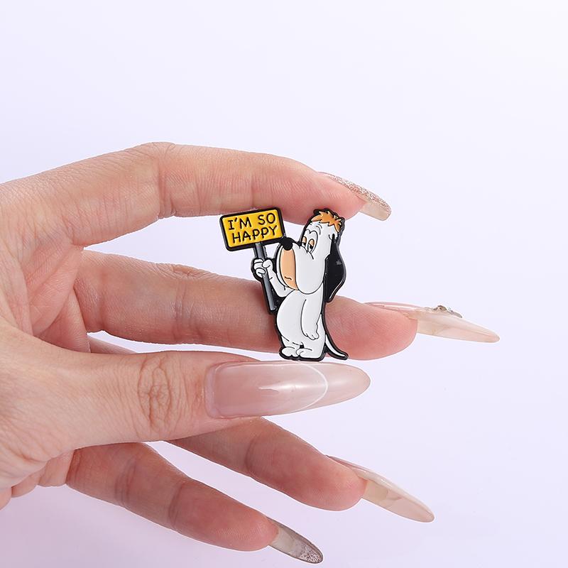 Cartoon Animation Dog Enamel Pins Custom Childhood Anime Brooches Lapel Badges Clothes Animal Jewelry Gift for Kids Friends