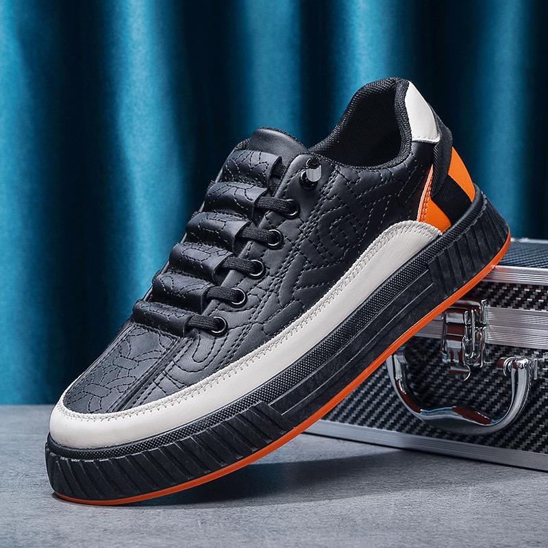 Мужские кроссовки на платформе Forrest Gump модные повседневные спортивные туфли со шнуровкой кожаные модные туфли с одной педалью белые туфли мужские