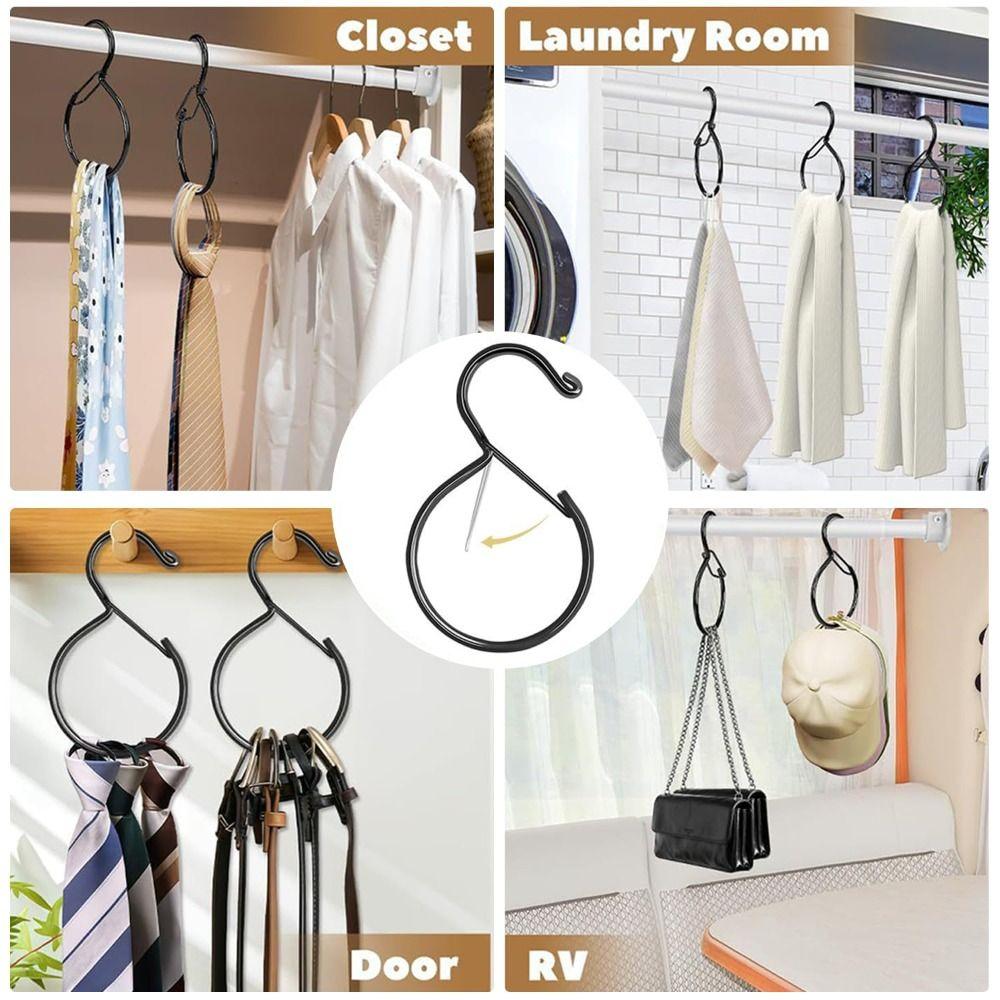 Heavy Duty Belt Hook Rust-Proof Closet Organizer Hanger Hook Space Saver Closet