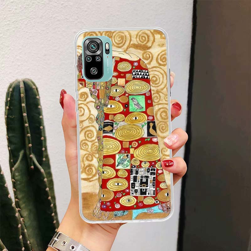 Поцелуй Густава Климта Дизайн Для Чехла Телефона Xiaomi Redmi Note 14 13 12 11 Pro Plus 14S 12S 11S 11E 11T 10S 10 9S Fundas Cover Coqu