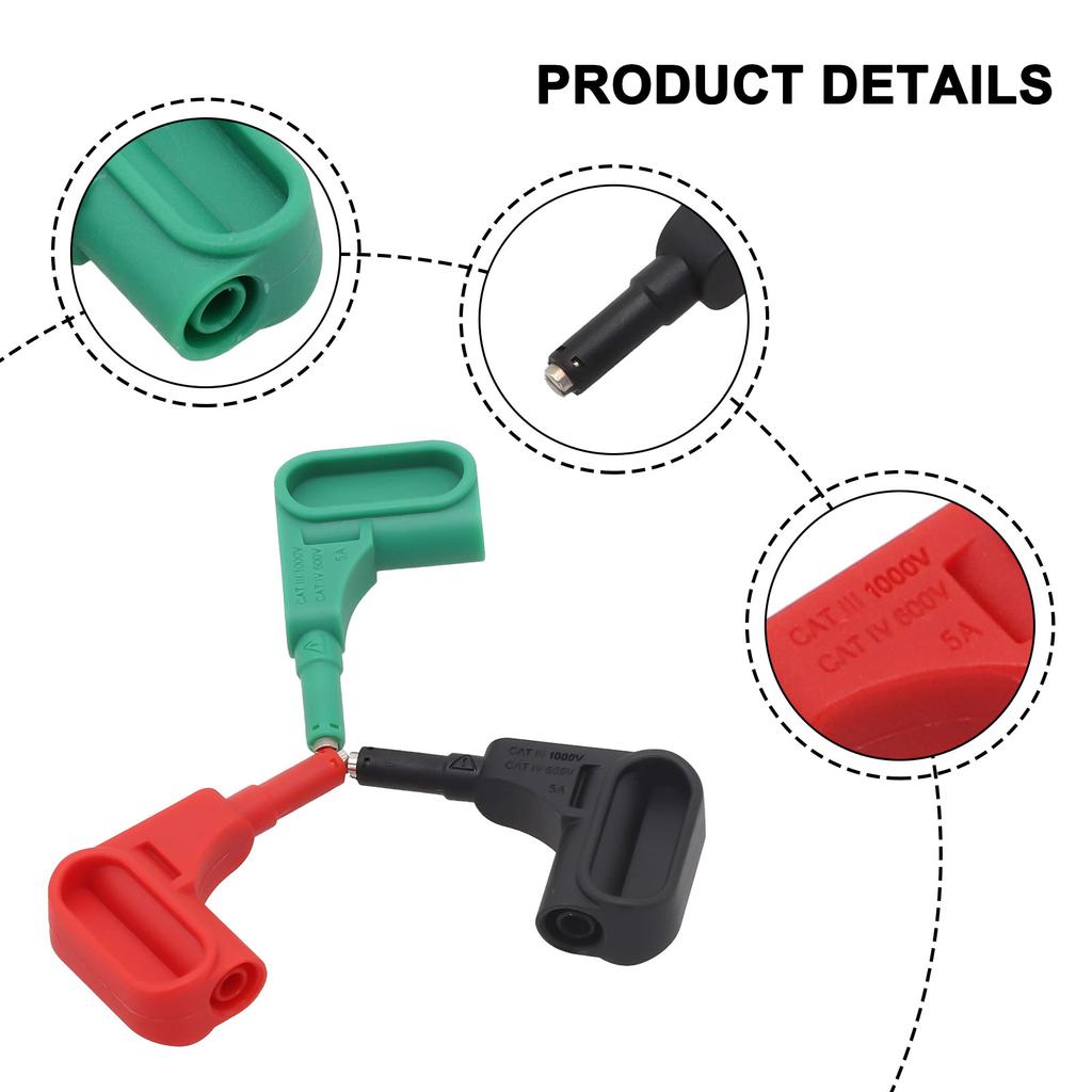 Multimeter Magnetic Head Magnetic Test Probe Magnetic Head Probes Plastic Material Standard 4mm Tips Easy To Handle