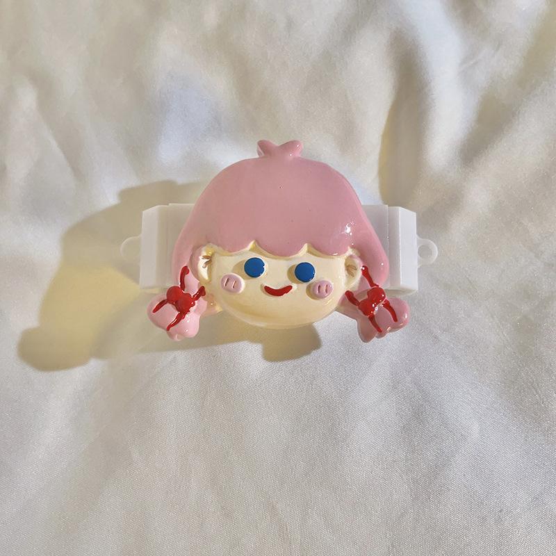 Kawaii Универсальный ремешок с зажимом для телефона, милый мультяшный длинный ремешок через плечо для женщин и девочек, нескользящий ремешок для телефона