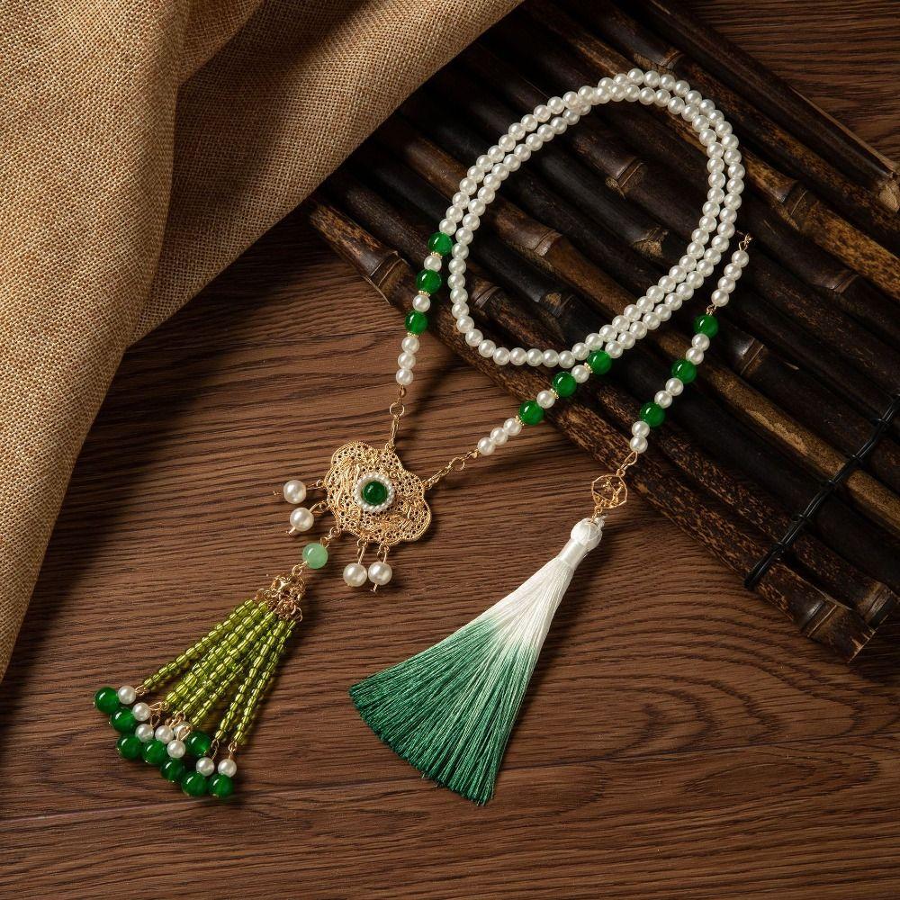 Aesthetic Chinese Style Necklace Exquisite Cheongsam Necklace Hanfu Necklaces  Clavicle Chain