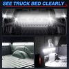 MICTUNING 2Pcs 60 Inch White LED Cargo Truck Bed Light Strip Lamp Waterproof Lighting Kit With On-Off Switch Fuse 2-Way Splitter Cable Compatible