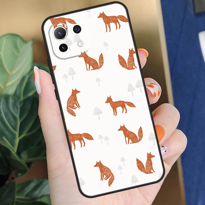 Мультяшные лисы Животный чехол Для Xiaomi 15 14 Ultra 13T 14T 15T Pro 17 Pro Max POCO X7 Pro X5 X6 F5 F6 F7 F8 Чехол