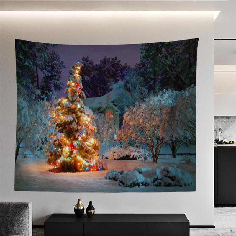 Рождественский гобелен в европейском и американском стиле, макет спальни, фон, тканевое настенное покрытие