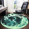 1PC Wolf Moon Office Round Area Rug, Indoor Mat Suitable For Office, Under Office Chairs Bedroom Living Room Home Decor, Room DecoT1223055