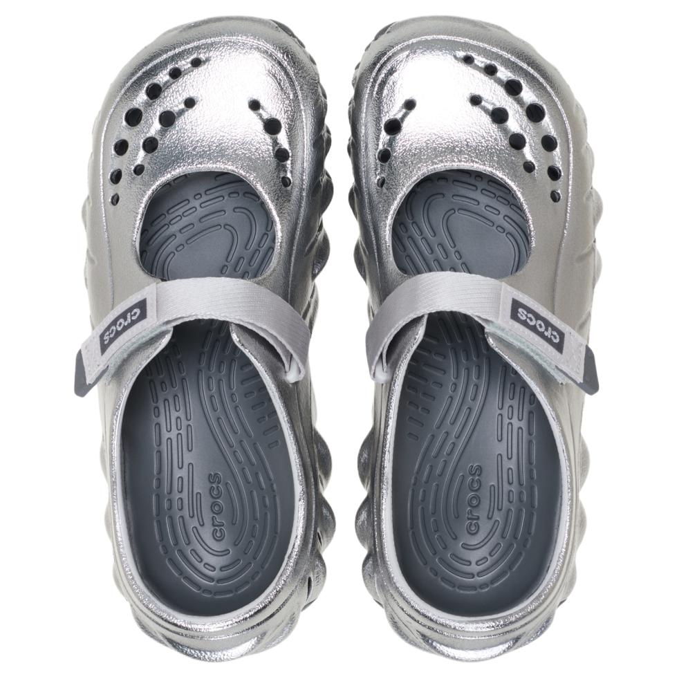 Crocs Эхо Мэри Джейн Удобные Универсальные Модные Клоги Женские клоги Серебряные 214110-1FS