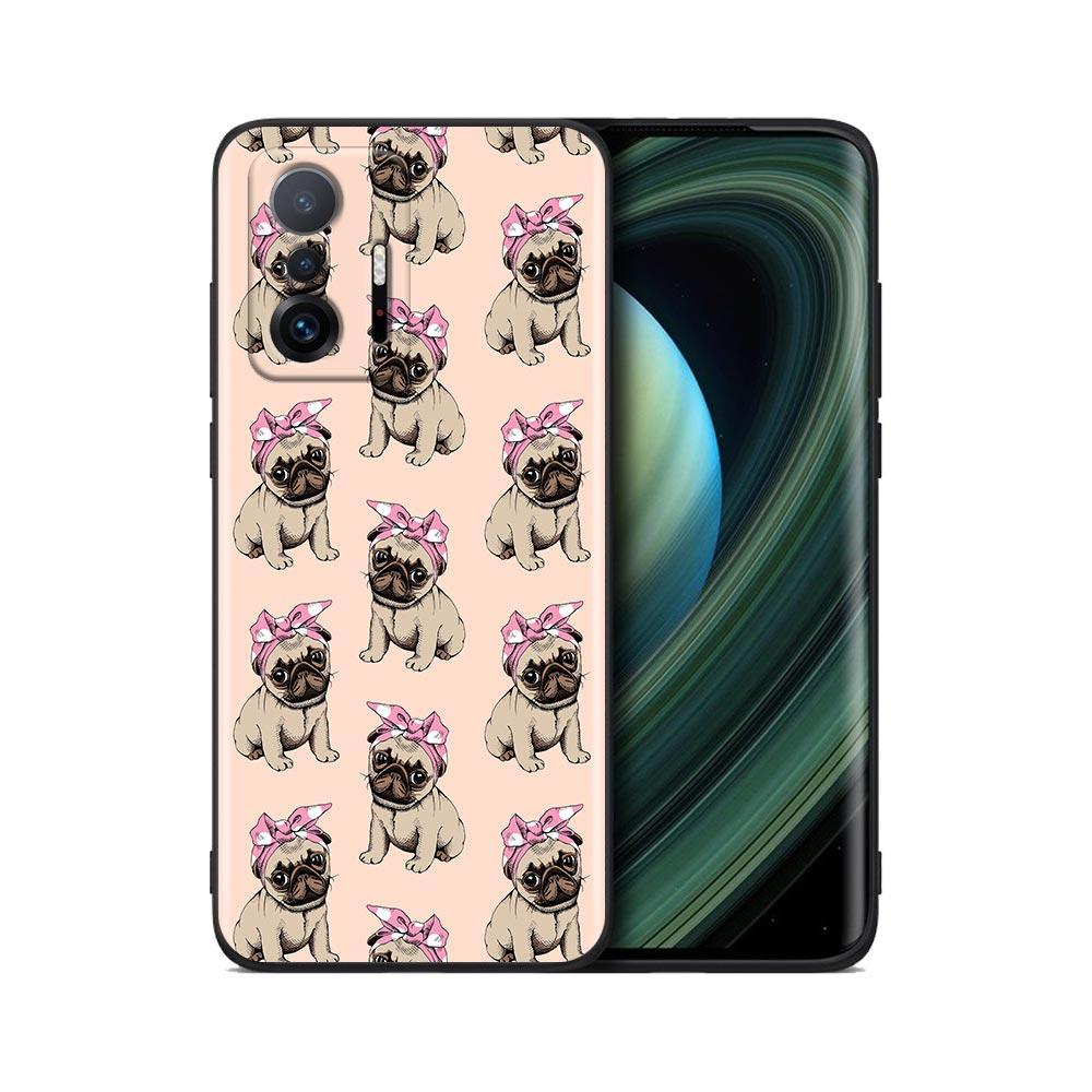 Чехол для Xiaomi Mi 11T 11X 11 Lite 5G NE 12 Poco X3 M3 F3 M4 Pro Чехлы Fundas Оболочка Обложка Смешная Собака Мопс Бульдог Животные
