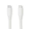 MUJI Кабель USB-C на USB-C 1 м Белый MJ-UC1CTC-W - Не спутывается, Япония