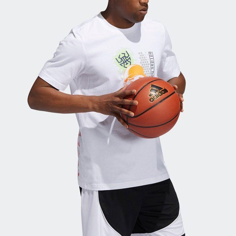 adidas Футболки Мужские Белые С Круглым Вырезом Умеренный Прямой Крой GI8889