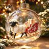 Indoor Outdoor Xmas Decor Glowing Christmas Story Ornament, Light?Up Mini Holiday Scene Hanging Ball with Warm Seasonal Home Accents LED Light,