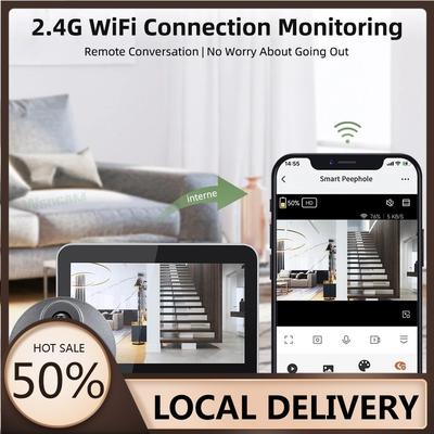 Беспроводной дверной звонок 2025 для дома НОВЫЙ Tuya WiFi Дверной звонок с камерой 4,3 дюйма Двусторонняя аудиосвязь Ночное видение Умный дом