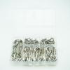 115pcs Metal Ceiling Hook Comprehensive Silver Steel Hook Practical Screw Hooks for Organizing Kitchenware and Tools