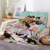 Покрывало на кровать Диван Зима A-Ateez Kpop Теплый флис Кемпинг Индивидуальное Декоративное Дневной сон Пушистые Мягкие Одеяла Кинг-сайз Микрофибра Постельное белье