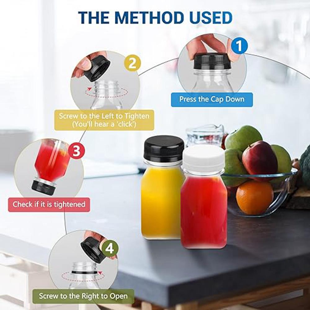 4 шт. прозрачные бутылки для сока, пластиковые разделенные бутылки для напитков, новые прозрачные контейнеры для напитков, сок