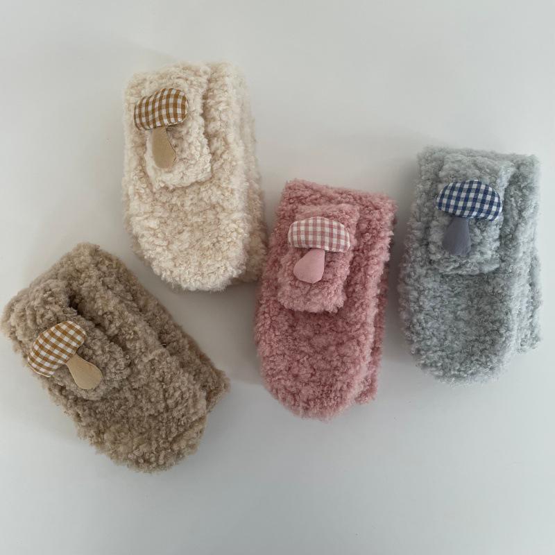 Корейский мультяшный гриб Детский шарф: Унисекс, Утолщенный перекрестный шарф-воротник