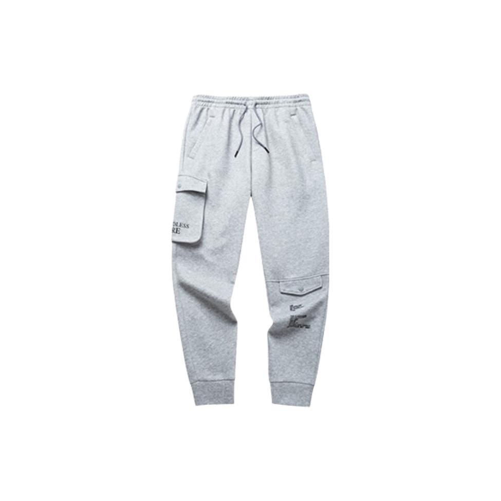 Anta Basketball Collection Knitted Sweatpants Men's Gray Heather Gray 152141315-1