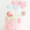 Plastic Heart Cake Flag Cupcake Pennant Valentine's Day Cake Topper Cake Decoration Party Supplies
