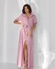 Long Pink Shirt Dress with Floral Print ISSA PLUS
