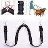 Pet Double Head Elastic Towing Rope with One Drag Two Buffered Dog Rope Dog Strap with 360 Degree Rotating Telescopic Dog Pull