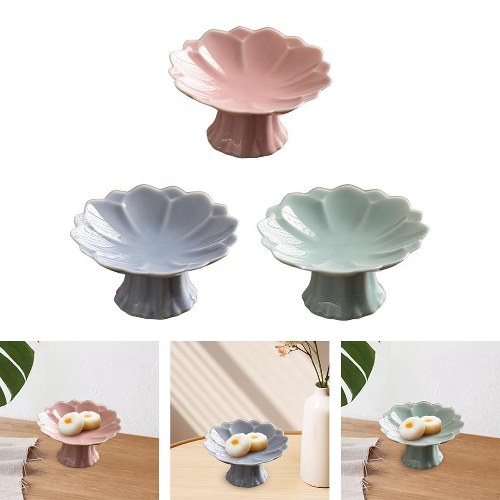 Ceramic Tray Serving Platter Multiuse Decoration Party Dessert Tray Fruit Bowl for Appetizer Dessert Fruit Holiday Kitchen