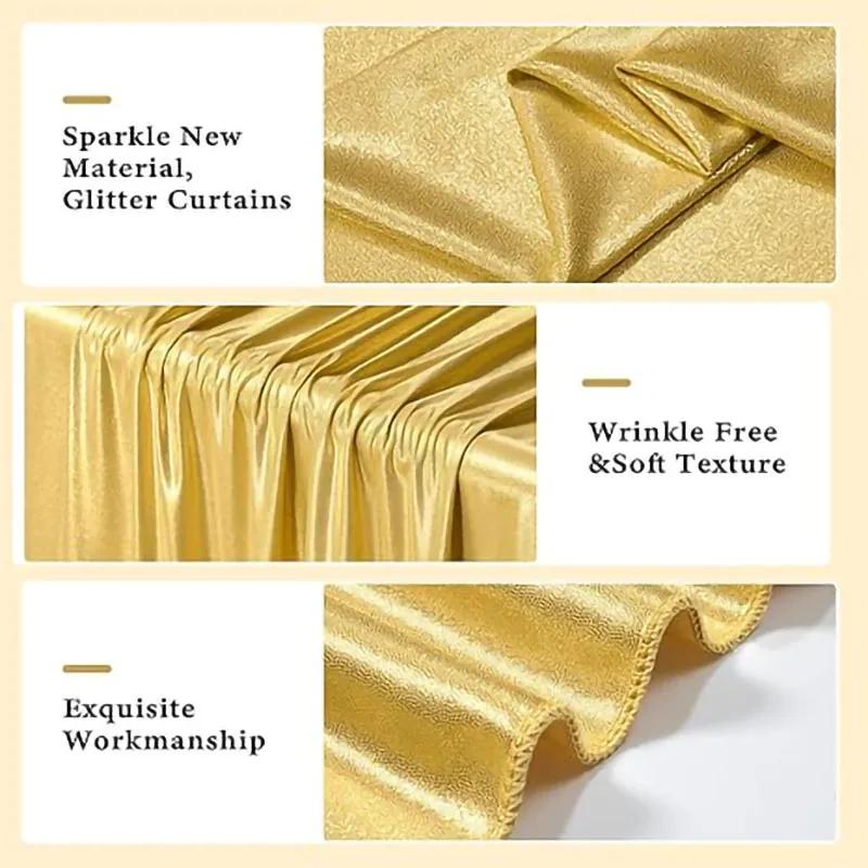 5x10ft Laser Backdrop Curtains For Glitter Wedding Photo Back Drop Cloth Birthday Christmas Photography Background Decor 1 Panel