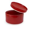 Kunzangama Ceramic Storage Small Plate with Hasami Made In Japan J-Kitchens Container, Small, Microwave-Safe, Red, 11x7.5cm, Lid, Dishwasher-Safe,