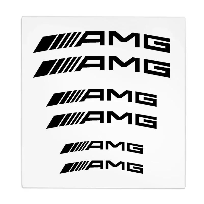 Горячие 6 шт. Авто Стайлинг Авто Тормозной Суппорт Наклейки Для AMG Mercedes Benz W204 W124 W201 W202 W212 W220 W205 GLA CLA Автомобильные Go