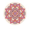 Pink Theme Round Carpet Boho Ethnic Style Living Room Decor Rug Flower Geometric Design Interior Artistic Decorative Floor Mat